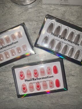 NWT Nail Reformation Press On Nail Kits (X3)